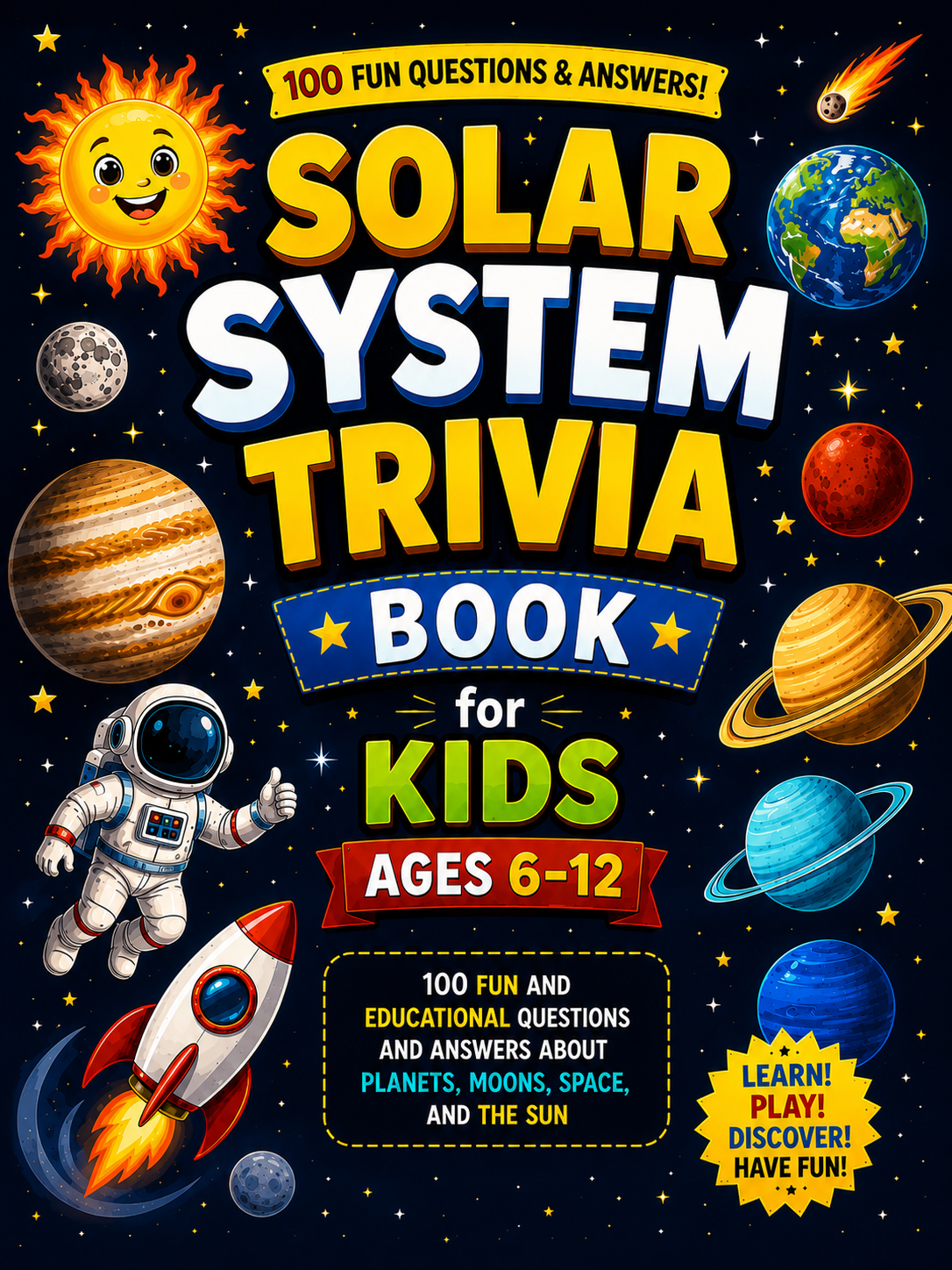 Get the Solar System Trivia Book for Kids Free Today! f cover