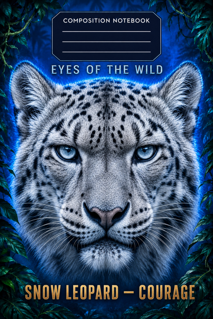 Snow Leopard — Courage: A Composition Notebook for Brave Ideas leopard