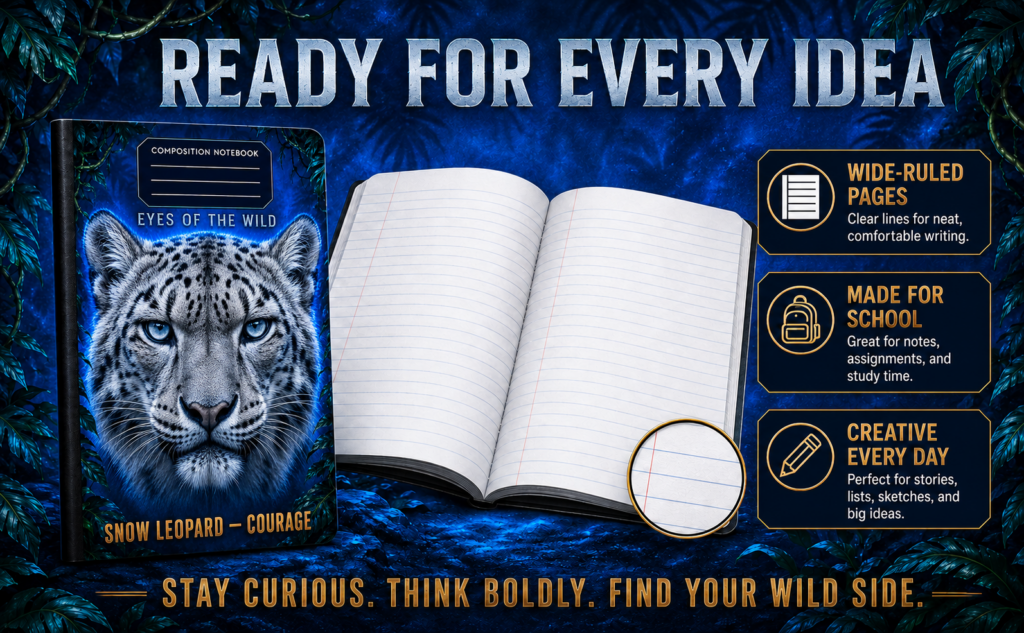 Snow Leopard — Courage: A Composition Notebook for Brave Ideas lopard a+2