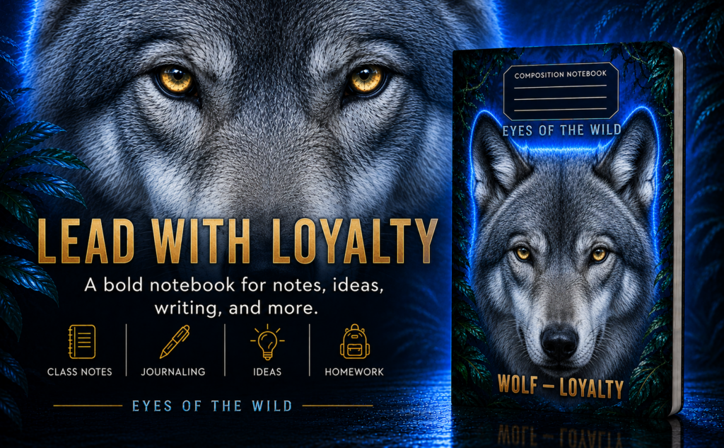 Run With Your Ideas: Meet the Wolf — Loyalty Composition Notebook wolf a+1